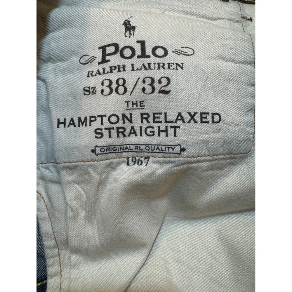Polo Ralph Lauren Mens‎ Dark Wash Straight Leg Jeans Blue Denim 36x30